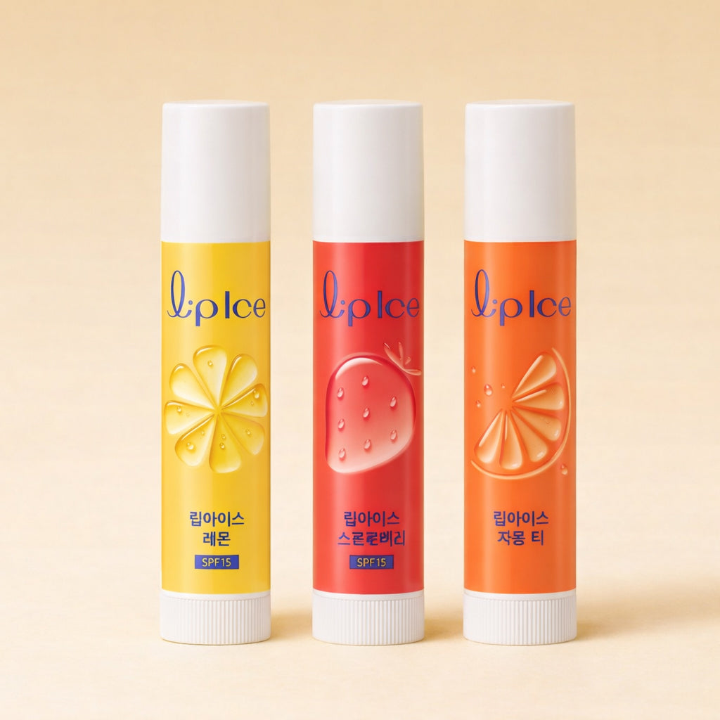 Mentholatum Lip Ice Lip Balm Lemon Strawberry Grapefruit 3.5g (3 Pack)
