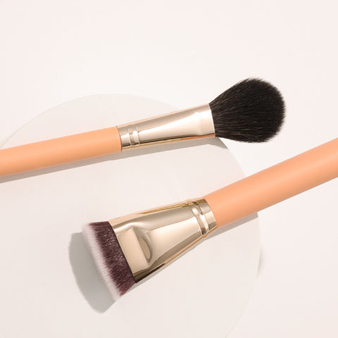 The Tool Lab 406 Makeup Foundation & Cheek Brush Set Best Duo