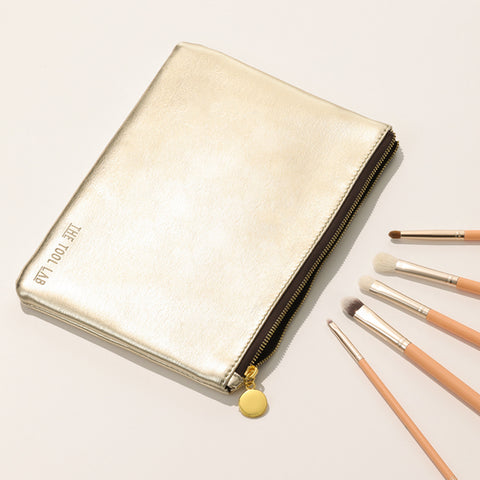 The Tool Lab 903 Makeup Pouch Light Gold Large (16.5 x 22 cm)