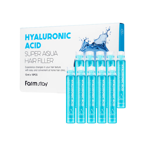 Farmstay Hyaluronic Acid Super Aqua Hair Filler 13ml x 10