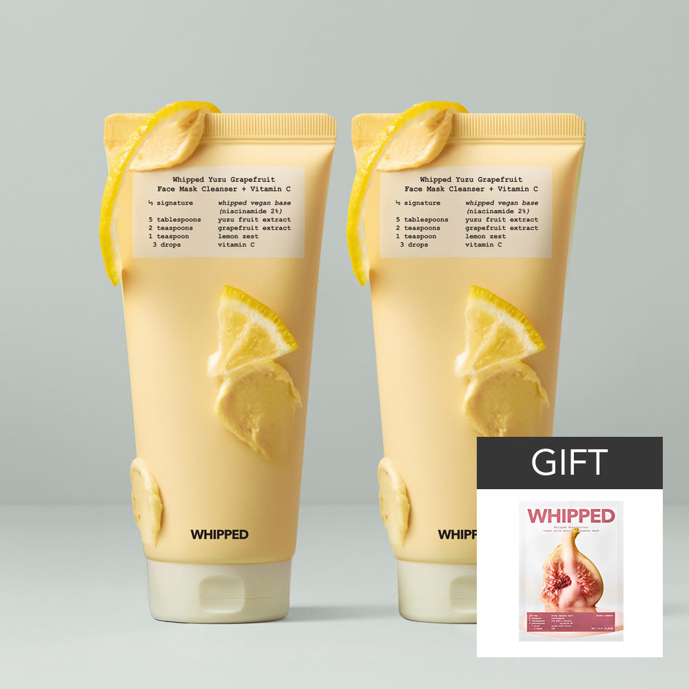 Whipped Yuzu & Grapefruit Vegan Pack Cleanser 130g (2 Pack)