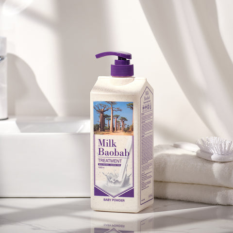 Milk Baobab Original Shampoo + Treatment + Body Wash (Baby Powder) - 1L x 3
