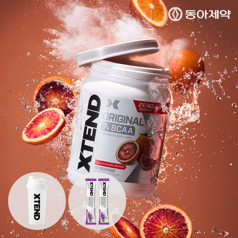 Dong-A Pharm XTEND Zero Sugar BCAA Mango Flavor 50 Servings + Shaker & 2 Extra Sachets