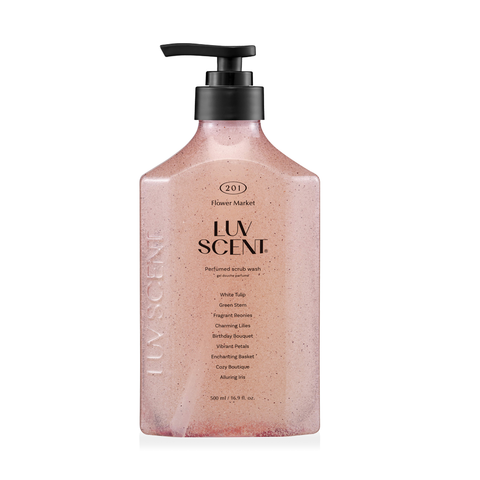 Luvscent Scrub Body Wash 500ml - Flower Market White Tulip