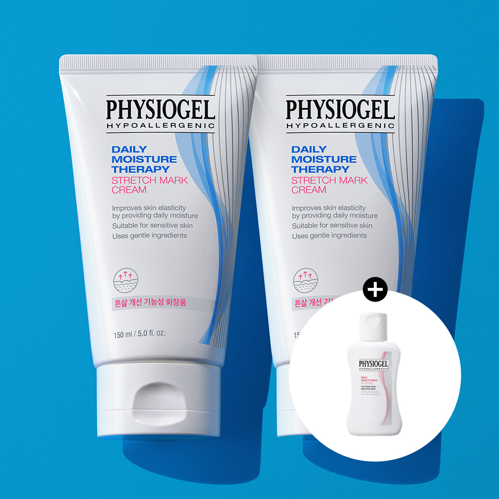 Physiogel DMT Stretch Mark Cream 150ml 2 Pack + Free Red Soothing Lotion 50ml
