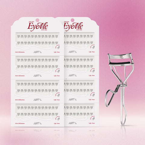 Picasso Eyeme Cluster Eyelashes 8pcs Set (+ Silver Curler)