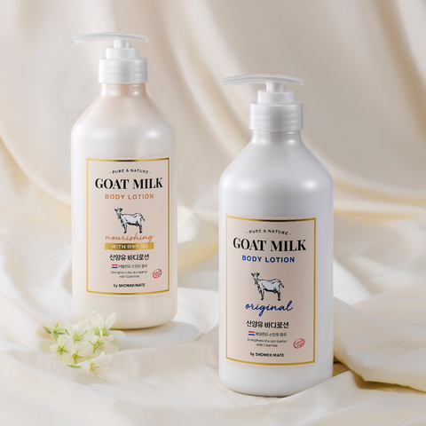 Shower Mate Goat Milk Body Wash 800ml x2 + Lavender Soap 100g