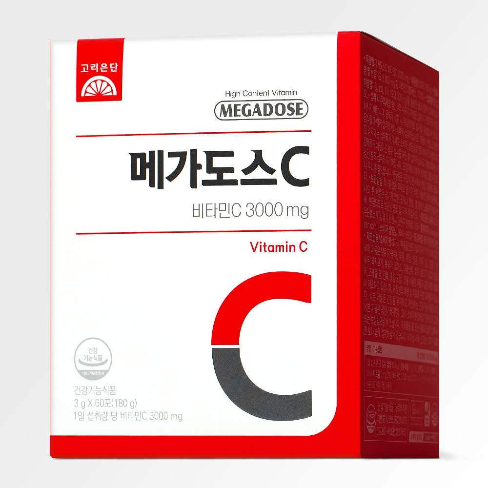 Koreaeundan Megadose C Vitamin C 3000 mg (3 g) x 60 Sachets (180 g)