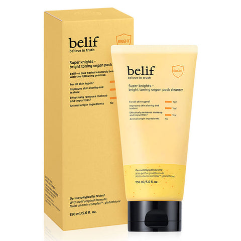 belif Super Nights Bright Toning Vegan Pack Cleanser 150 ml