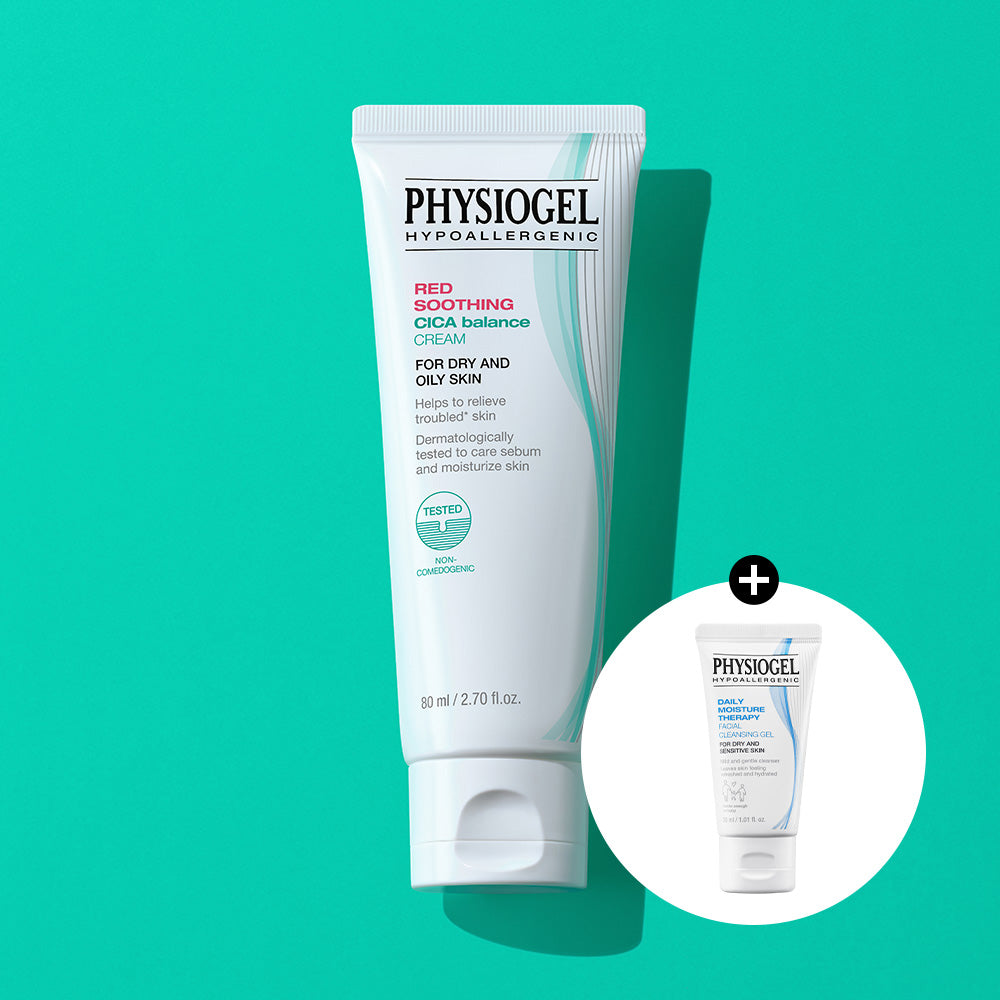 Physiogel Red Soothing Cica Balance Cream 80ml + DMT Cleansing Gel 30ml
