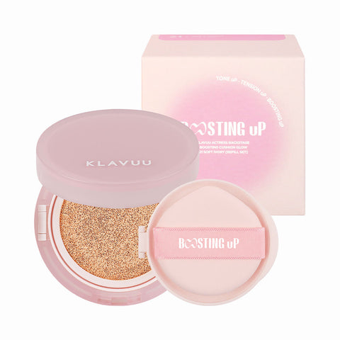 KLAVUU Actress Backstage Boosting Glow Cushion 12g (Main + Refill)