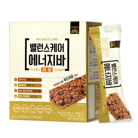 Koreaeundan BalanceCare Low-Sugar Energy Bar 30 g 12 pcs x 2