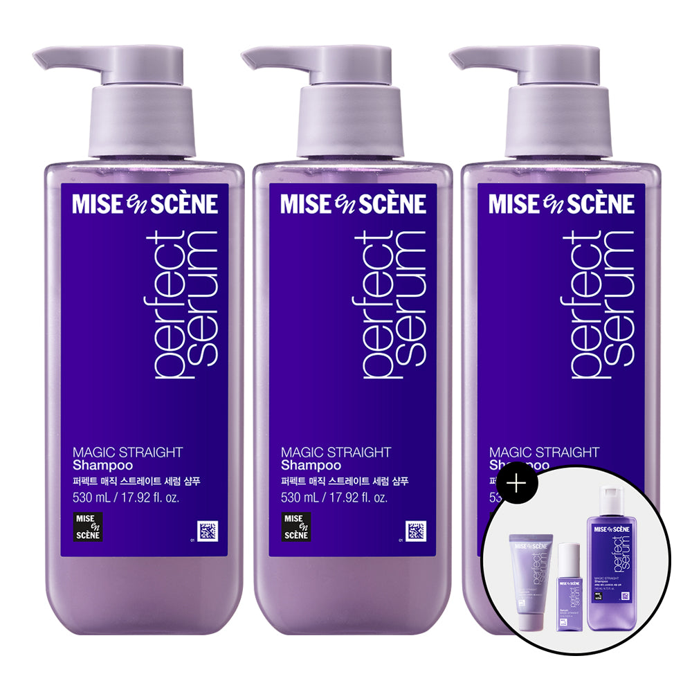 Mise en Scene Perfect Magic Straight Shampoo 530ml (3-Pack)