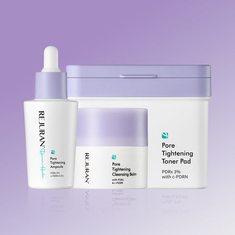 Rejuran Pore Tightening Cleansing Balm 50mL + Toner Pads (60) + 3 Ampoules 30mL Set