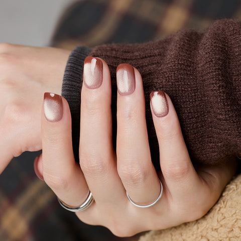 Dashing Diva Magic Press Smudge Wood (Regular Round) Nail Tips
