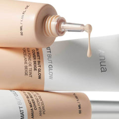 Cosmetic foundation tube with visible brand name on a white background