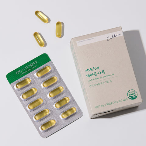 Esther Formula Hemp Seed Oil 1,000 mg Cold-Pressed Additive-Free 30 Capsules x 20