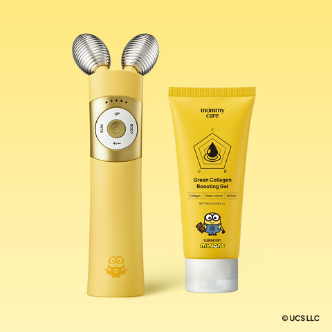 MommyCare EMS V-Cera Mid-Frequency Facial Massager + Boosting Gel (Minions Collab)