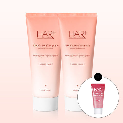 HairPlus Protein Bond Modern Peach No-Wash Ampoule Treatment 145ml (2 Pack)