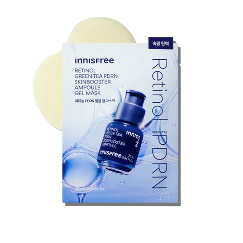 Innisfree Retinol Green Tea PDRN Skin Booster Ampoule Gel Mask 25ml