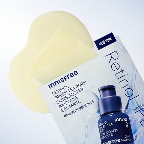 innisfree Retinol Green Tea PDRN Skin Booster Ampoule Gel Mask 25ml (5 sheets)