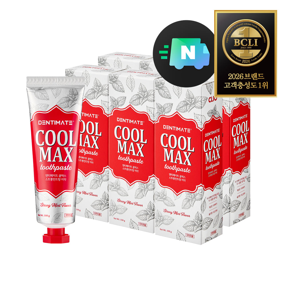 Clio Dentimate Coolmax Bad Breath Care Toothpaste - Strong Mint 100g (6 Pack)
