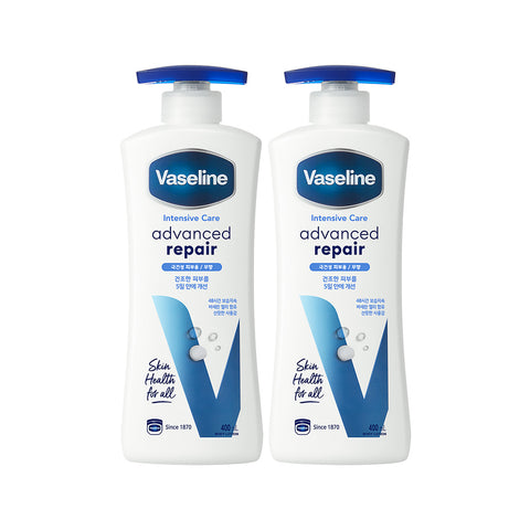 Vaseline Intensive Care Advanced Repair Body Lotion 400ml + Dry Skin Repair 400ml