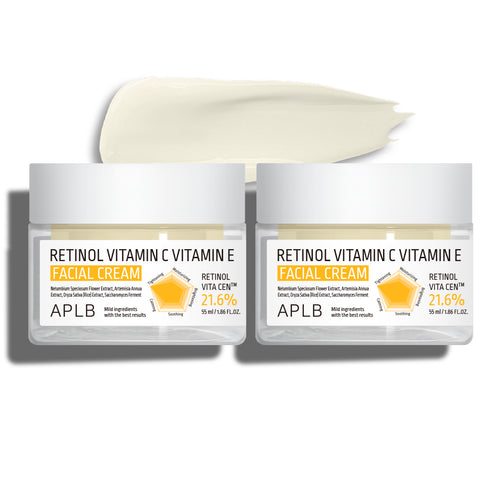 APLB Retinol Vitamin C & Vitamin E Facial Cream 55ml (2 Pack)