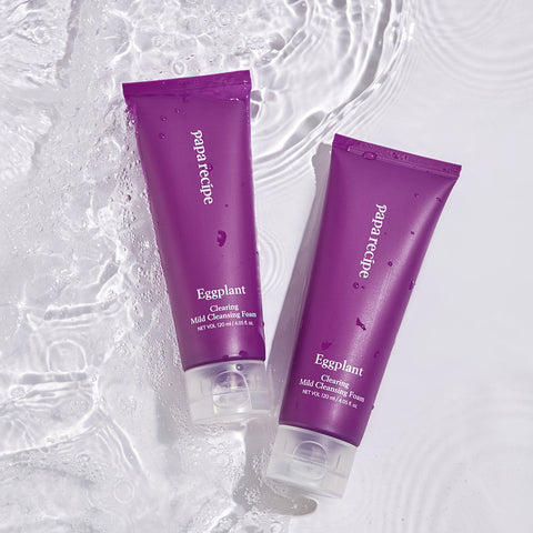 Papa Recipe Eggplant Clearing Mild Cleansing Foam 120ml (2 Pack)