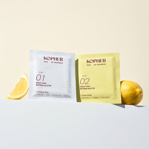 Kopher Glow Care B3 Peel & Fill Brightening Tone-Up Pads (7 Pads)