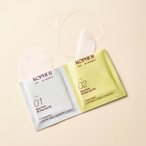 Kopher Glow Care B3 Peel & Fill Brightening Tone-Up Pads (7 Pads)