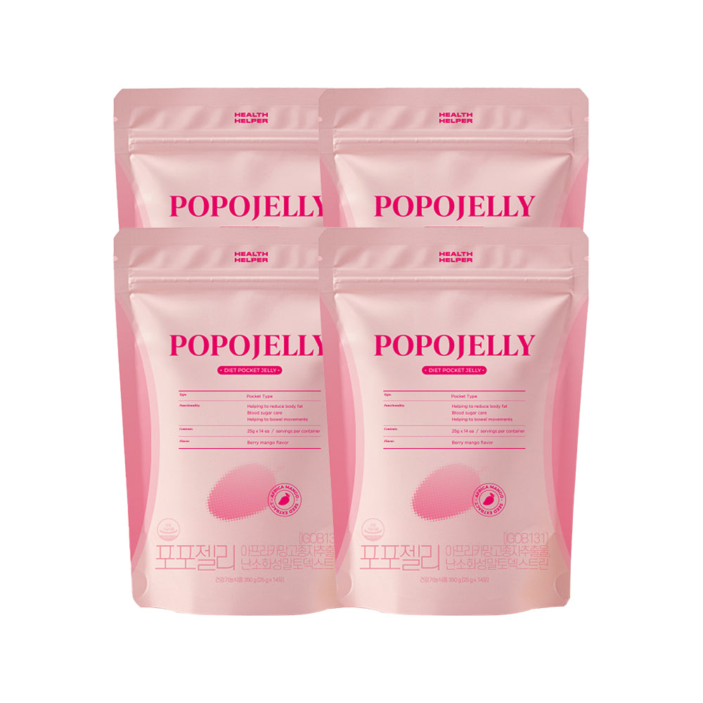 HealthHelper Popo Jelly African Mango Diet & Digestive Jelly 25g x 14 Sachets x 4