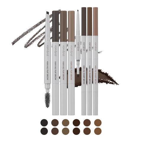 rom&nd Hanol Sharp Brow 0.29g + Flat Brow 0.17g