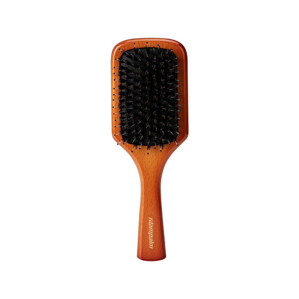 Glampalm Wood Boar Bristle Scalp Brush