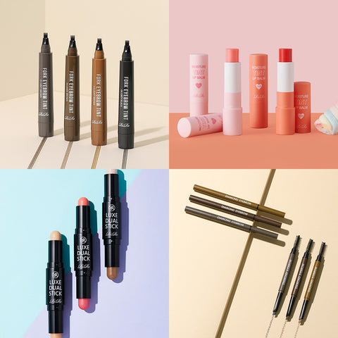 Rire Multi Brow & Lip Set (Fork 2g / Diamond 0.35g / Luxe Dual Stick 3g / Moisture Lip Balm 3.5g)