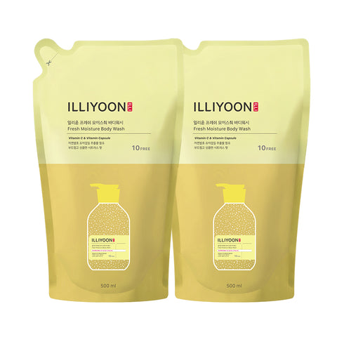 ILLIYOON Fresh Moisture Body Wash Refill 500ml (2-Pack)
