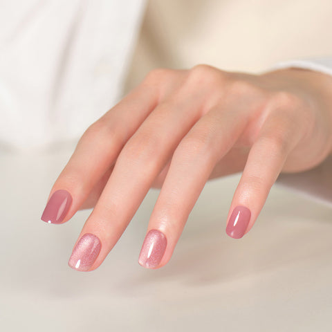 Dashing Diva Magic Press Gleaming Rose (Regular Round) Nail Tips