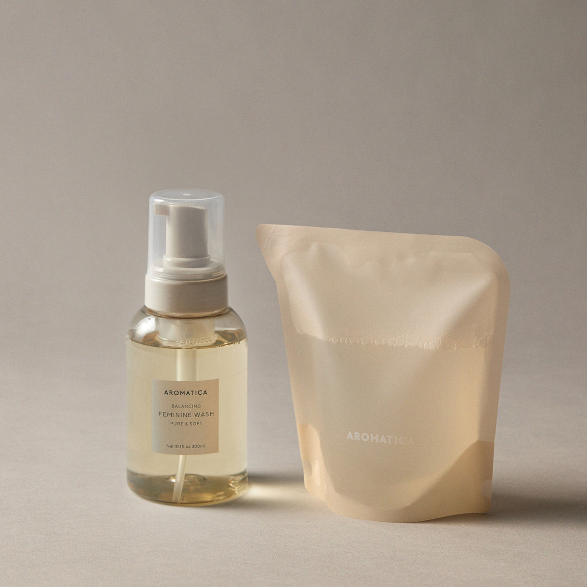 Aromatica Pure & Soft Feminine Wash Main & Refill Set (300ml + 300ml)