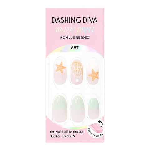 Dashing Diva Magic Press Ocean Glow (Almond) Nail Tips