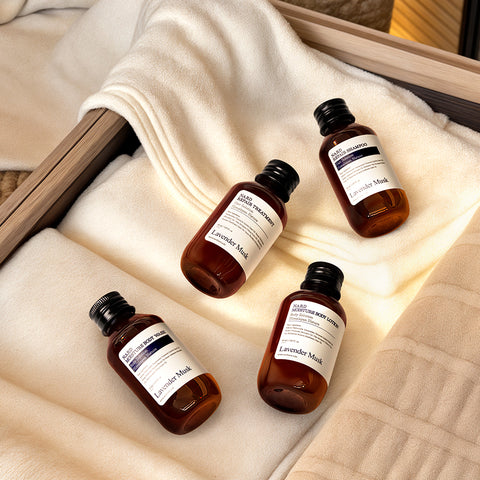 Nard Bouquet Garni Nard Amenity 4-Piece Travel Set 50ml (Shampoo, Treatment, Body Wash, Body Lotion)