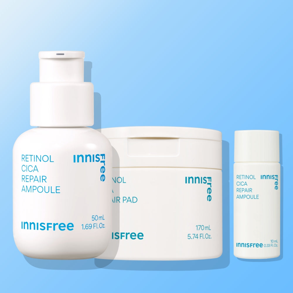 Innisfree Retinol Cica Repair Pad 60 Sheets + Retinol Cica Scar Ampoule 50ml 2-Piece Large Set