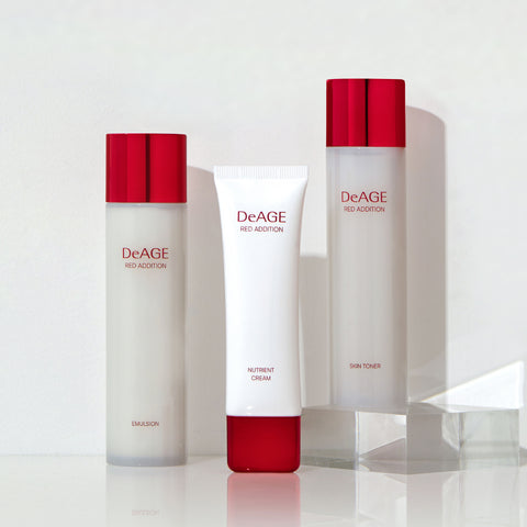 Charmzone DeAge Red Edition Classic Skincare Set 3-Piece (Skin + Emulsion + Nutrition Cream)
