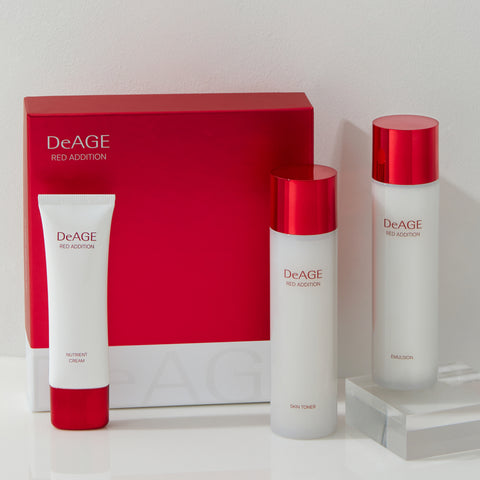 Charmzone DeAge Red Edition Classic Skincare Set 3-Piece (Skin + Emulsion + Nutrition Cream)