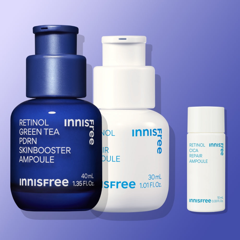 Innisfree Retinol 2-Piece Ampoule Set (Retinol PDRN Ampoule 40ml + Retinol Cica Ampoule 30ml)