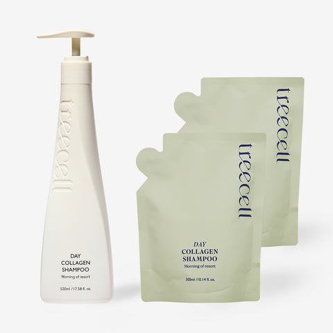 Treecell Day Collagen Shampoo 520ml + Refill 300ml (2 Pack)