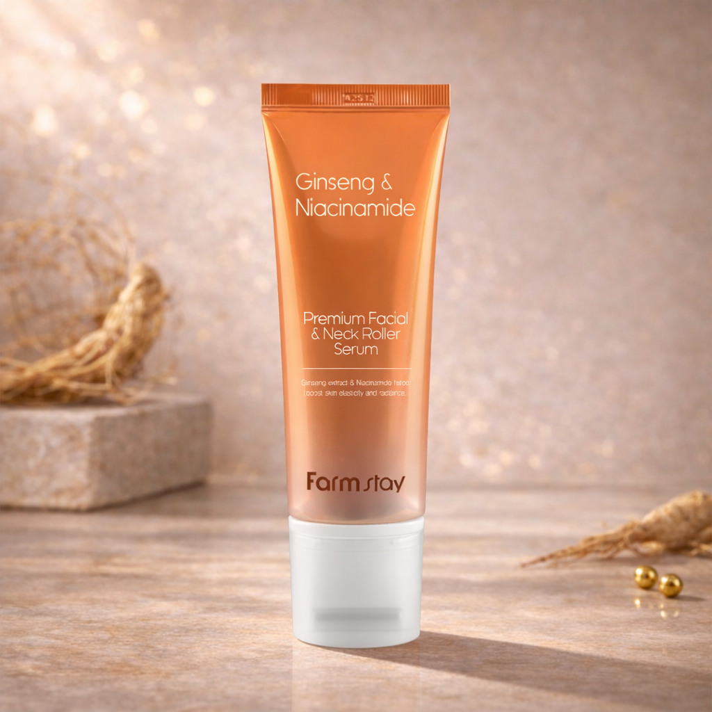 Farmstay Ginseng & Niacinamide Premium Facial & Neck Roller Serum 100ml