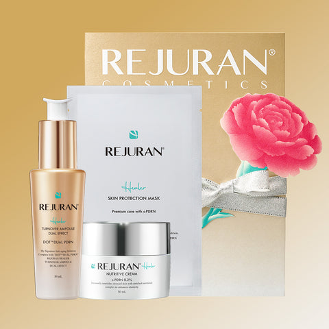 Rejuran PDRN Elastic Skin-Boosting Set (Dual Effect 30mL + Nutritive Cream 50mL + Skin Protection Mask 1pc)