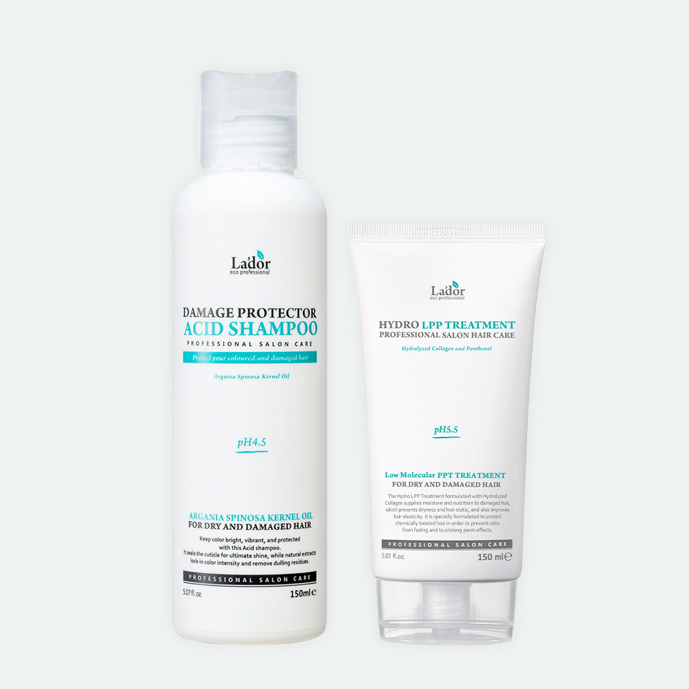 L'ador Damage Protector Acid Shampoo Duo Set (Shampoo 150ml + Treatment 150ml)