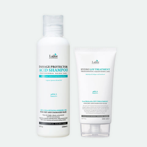 L'ador Damage Protector Acid Shampoo Duo Set (Shampoo 150ml + Treatment 150ml)
