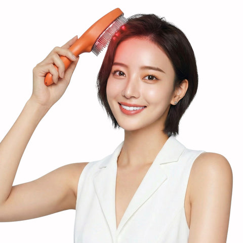 Pearlcare TouchBeauty Scalp Massager Brush EMS & Ionic (Orange)